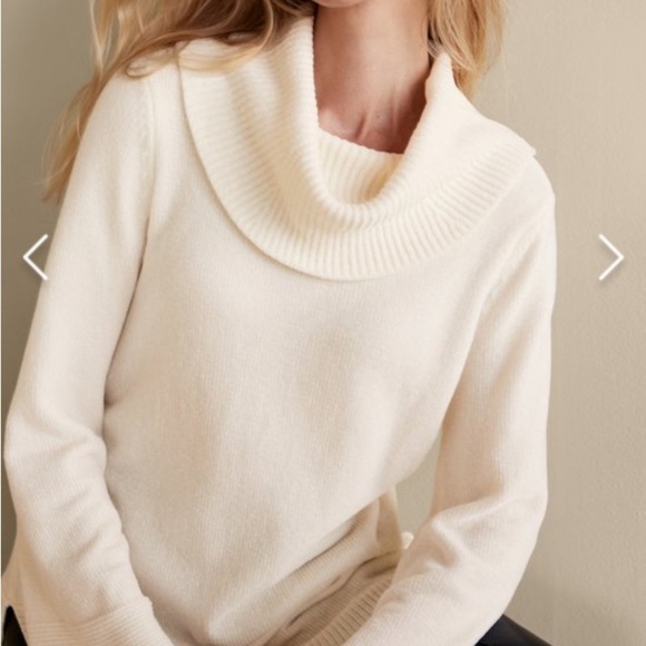 Soft Surroundings Chenille  ivory turtleneck tunic size S - Picture 3 of 6